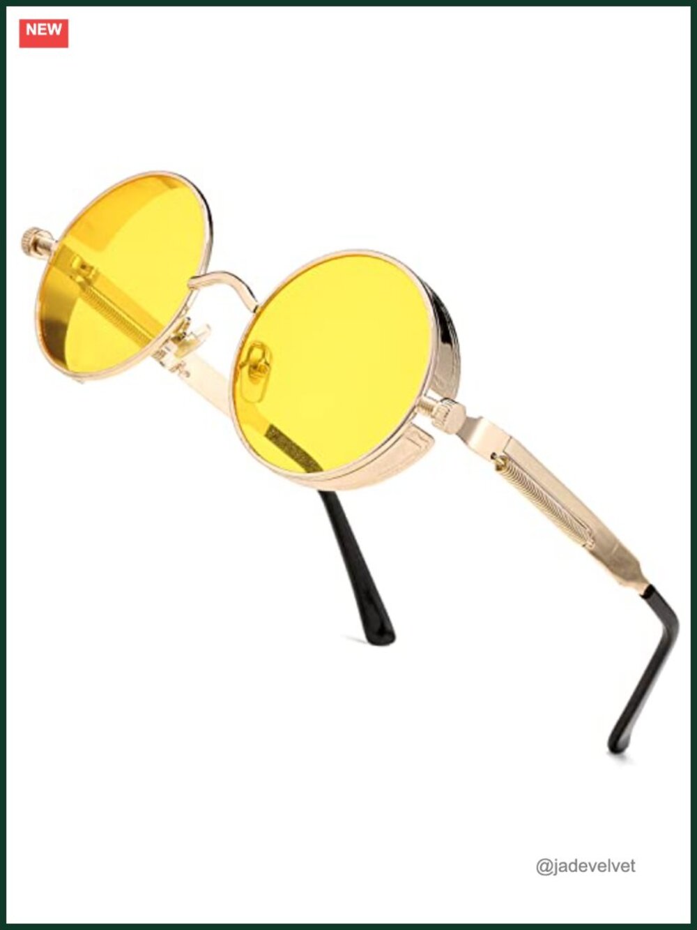 Round Steampunk Sunglasses Retro Metal Frame UV400 Unisex Adult